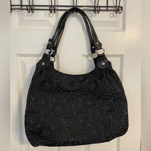 Thirty-One Black Quilted Handbag